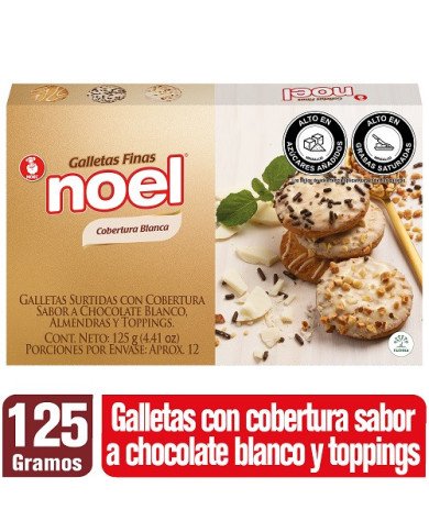 Noel surtidas recubiertas chocolate blanco x 125g