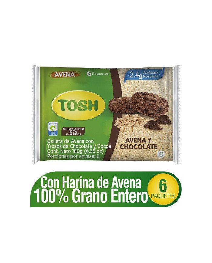 Gta. TOSH Avena Chocolate Bs. x6 180g