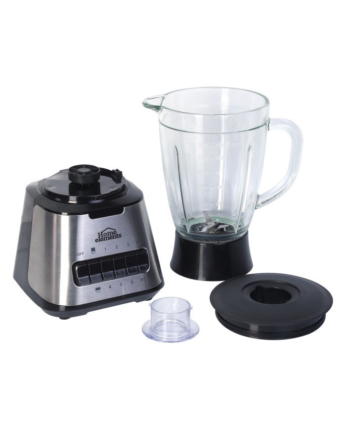 LICUADORA 6 VEL + 2 PULSOS 1.5L JARRA VIDRIO 700W HEBL1409SS