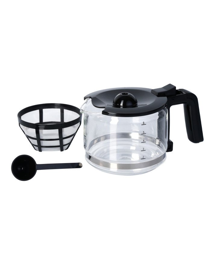 CAFETERA 6 TAZAS NEGRA V/VIDRIO HECM9420SS