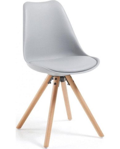 Silla Ralf gris y natural