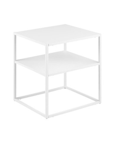 Newton mesita de noche, 1 de acero estante, MPG002 blanco L     45 W     40 H     50,5 cm