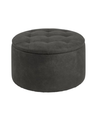 Retina otomana tela Preston antracita    diam         96 de almacenamiento     60 h     35 cm