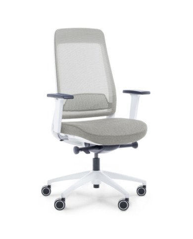 Sillón de oficina Shine 67x115 cm gris-blanco