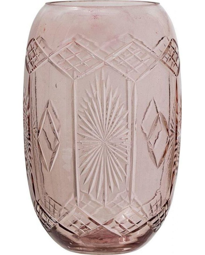 Jarrón Emy 15x9 cm Rosa transparente