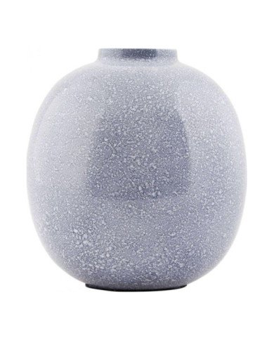 Jarrón Bulb 13x14 cm azul-negro