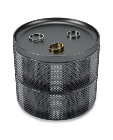 Joyero Tesora    diam        13x11 cm ahumado