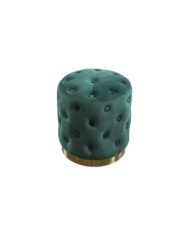 Taburete Modern Barock Chester    diam        36x40 cm verde oscuro