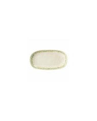 Plato Paula 13x24 cm blanco-verde
