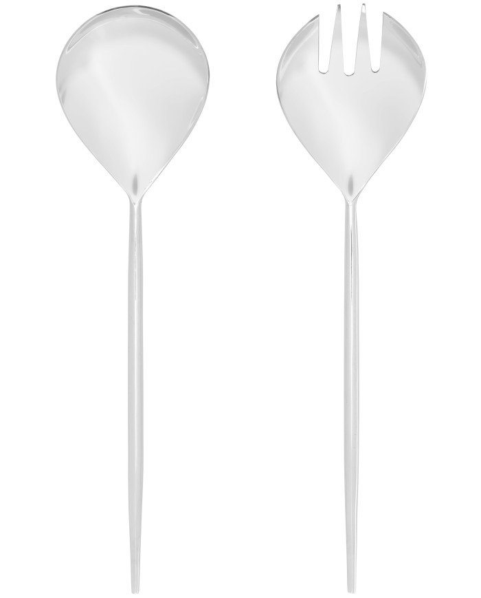 Set Crisps de 2 cubiertos para ensalada plateado