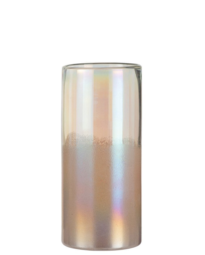 JARRON RED ALTO VIDRIO ROSA L