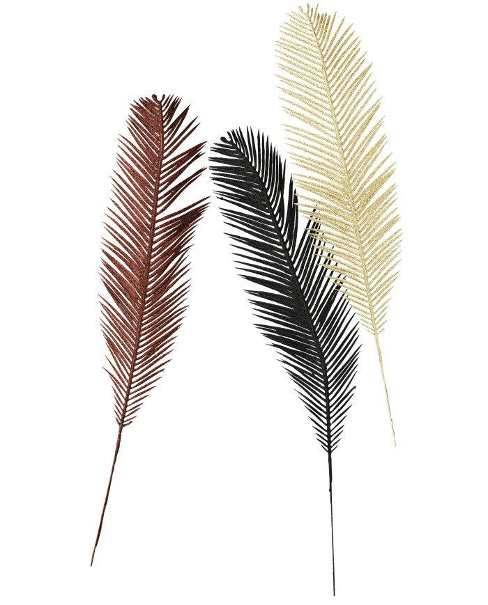 Hojas decorativas de Piolín (juego de 6) coloridas 13x52 cm