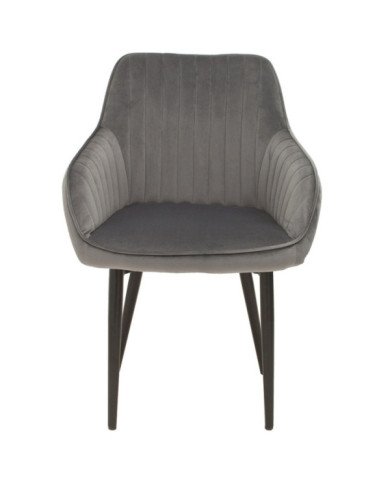 Silla turín gris plata