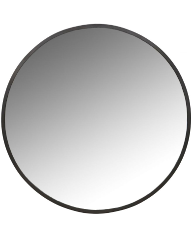 Espejo colgante Dayira    diam        80 cm negro