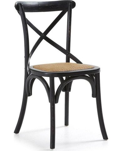 Silla negra Silea 50x88 cm