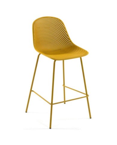 Silla de bar Quinby 49x97 cm amarilla