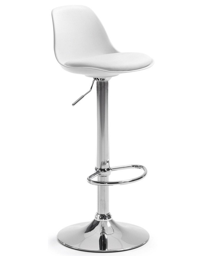 Taburete Orlando-T blanco altura 60-82 cm