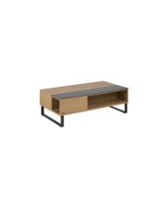Mesa de centro extensible Azalea 110x60 cm marrón, patas negras