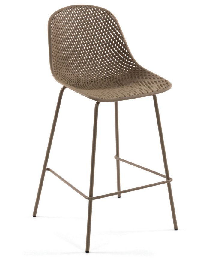Silla de bar Quinby 49x107 cm beige