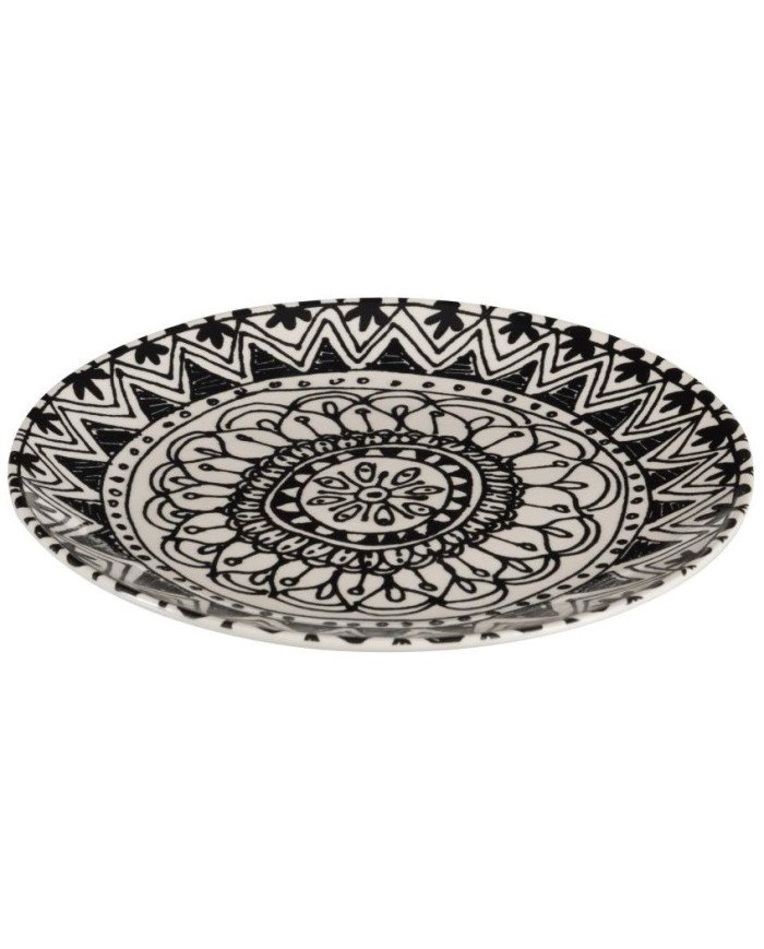 PLATO MONO BOHO CER NEG/BLA S
